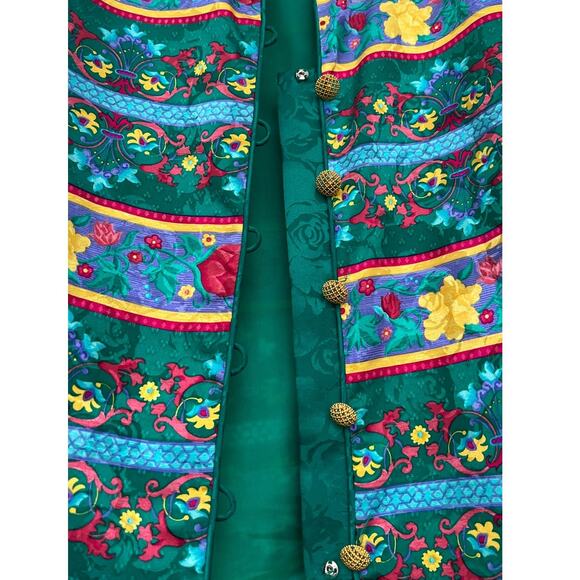 Safe Silk by Adrianna Papell Vintage Designer Silk Jacket - Size 14 Petite - Picture 3 of 9